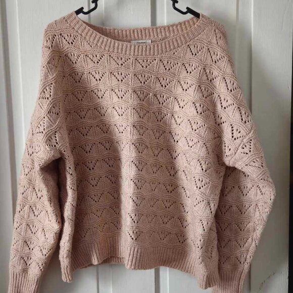 Maruices's Pretty Pink Knit Chunky Sweater Sz XL - Picture 1 of 2